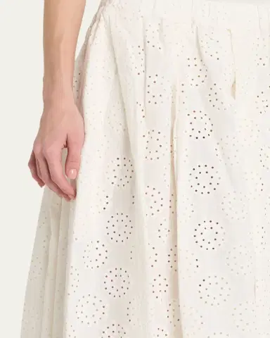 Comme des Garçons Eyelet-Embroidered Cotton Midi Skirt | Thumbnail 5 Comme des Garçons Eyelet-Embroidered Cotton Midi Skirt | Thumbnail 5