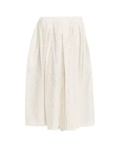 Comme des Garçons Eyelet-Embroidered Cotton Midi Skirt | Thumbnail 1 Comme des Garçons Eyelet-Embroidered Cotton Midi Skirt | Thumbnail 1
