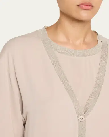 Giorgio Armani Silk V-Neck Cardigan | Thumbnail 5