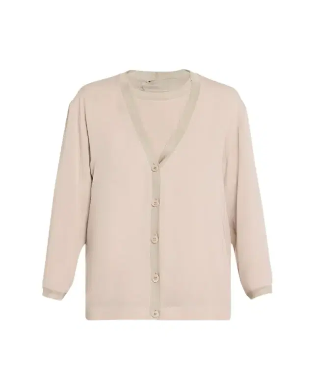 Giorgio Armani Silk V-Neck Cardigan