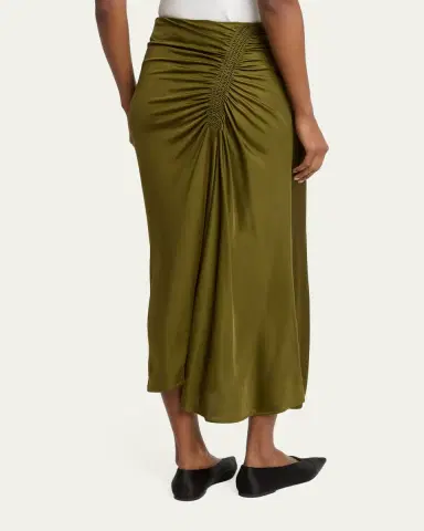 Proenza Schouler Naia Ruched Midi Skirt | Thumbnail 3