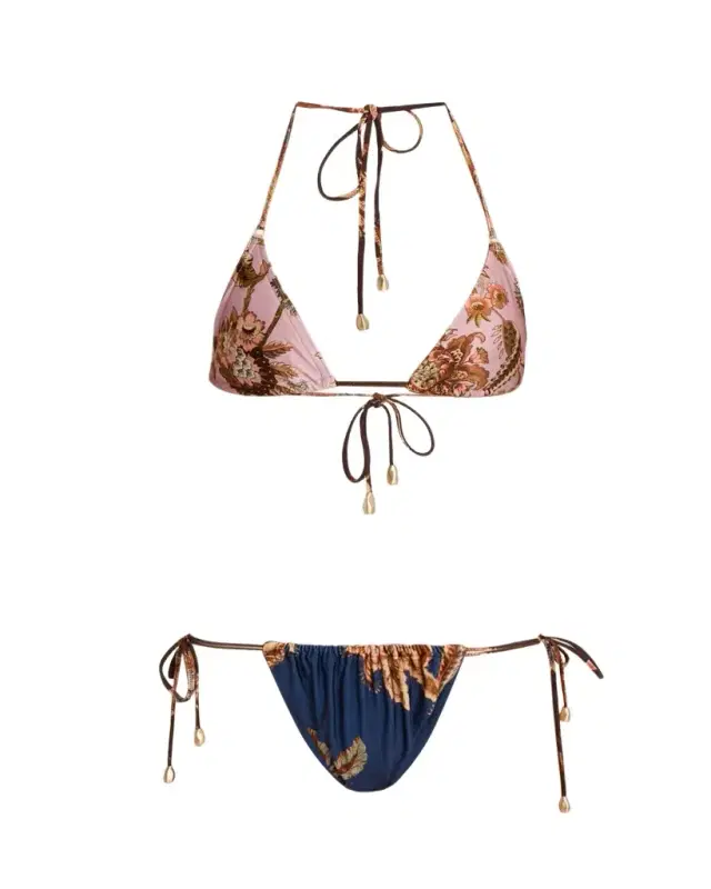 Zimmermann Aster Spliced Triangle Two-Piece Swimsuit