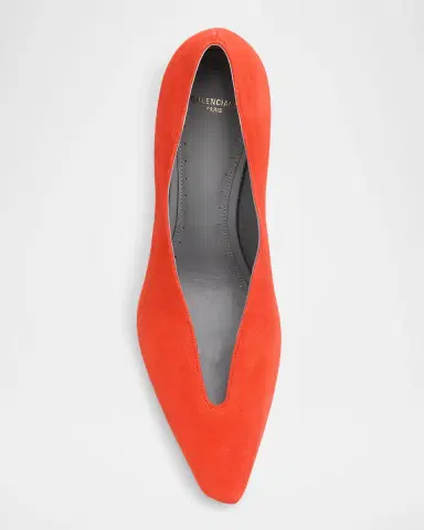 Balenciaga 90mm Duchesse Suede Pumps | Thumbnail 5