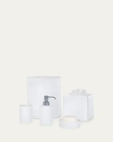 Labrazel Cambric Glass Tissue Box Cover, White Enamel | Thumbnail 2 Labrazel Cambric Glass Tissue Box Cover, White Enamel | Thumbnail 2
