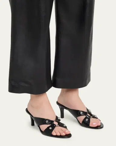 Balenciaga 70mm City Arena Leather Mule Sandals | Thumbnail 2 Balenciaga 70mm City Arena Leather Mule Sandals | Thumbnail 2