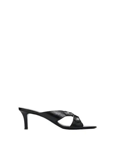 Balenciaga 70mm City Arena Leather Mule Sandals | Thumbnail 1 Balenciaga 70mm City Arena Leather Mule Sandals | Thumbnail 1
