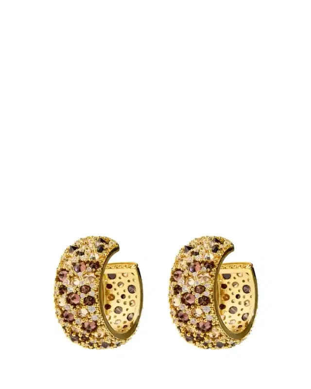 Leary Hoop Earrings, Leopard