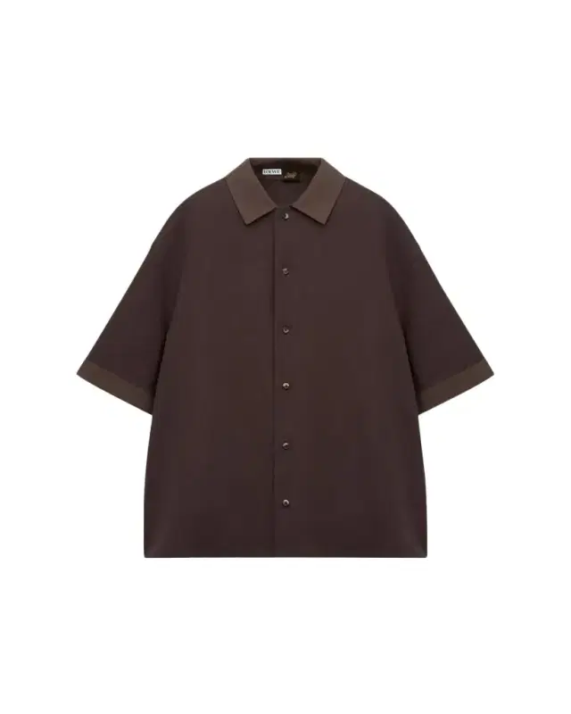 Loewe x Paula's Ibiza Men's Washed Satin Short-Sleeve Shirt