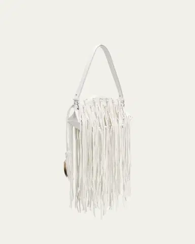 Alexander McQueen Fringed Croc-Embossed Leather Shoulder Bag | Thumbnail 3 Alexander McQueen Fringed Croc-Embossed Leather Shoulder Bag | Thumbnail 3