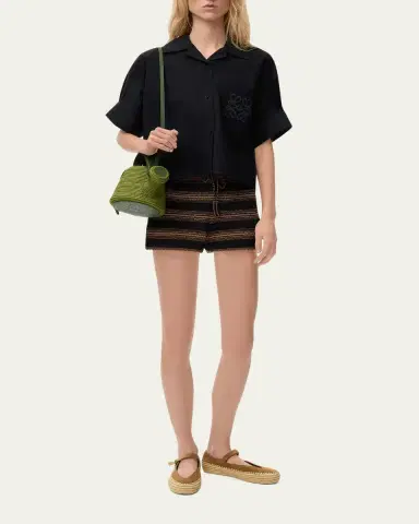 Loewe x Paula's Ibiza Anagram Short-Sleeve Button-Down Shirt | Thumbnail 2 Loewe x Paula's Ibiza Anagram Short-Sleeve Button-Down Shirt | Thumbnail 2