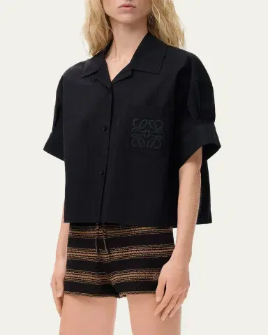 Loewe x Paula's Ibiza Anagram Short-Sleeve Button-Down Shirt | Thumbnail 4 Loewe x Paula's Ibiza Anagram Short-Sleeve Button-Down Shirt | Thumbnail 4
