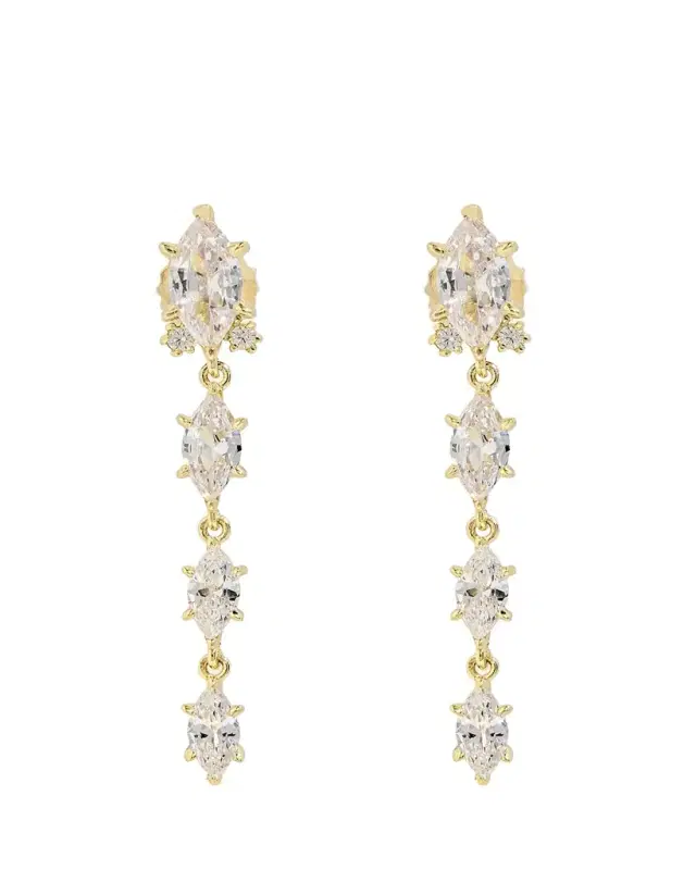 Nickho Rey Slim Dangle Earrings, Gold