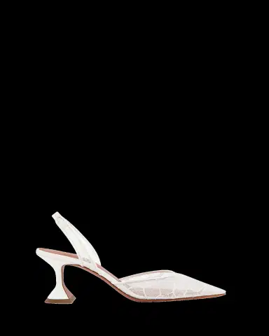 Amina Muaddi 70mm Holli Floral Lace Slingback Pumps | Thumbnail 2