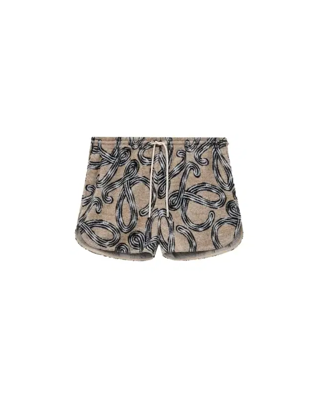 x Paula's Ibiza Anagram-Print Towelling Pull-On Shorts