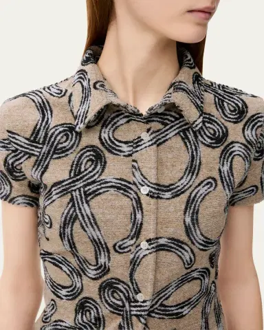 LOEWE x Paula's Ibiza Cotton-Blend Logo Buttoned Shirt | Thumbnail 5