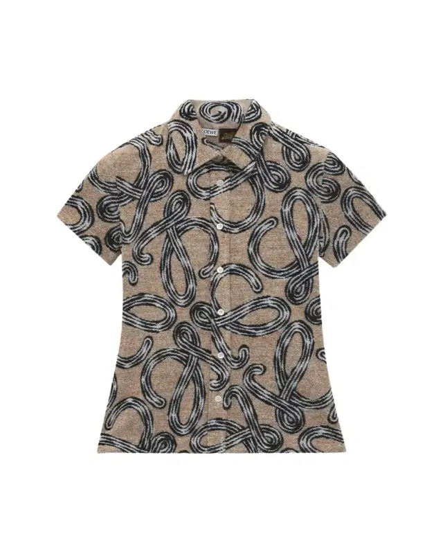 x Paula's Ibiza Cotton-Blend  Logo Buttoned Shirt