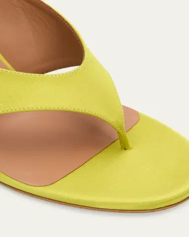Alaïa 75mm Cube Satin Thong Wedge Sandals | Thumbnail 5