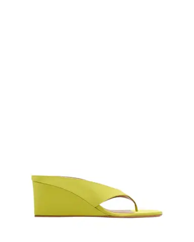 Alaïa 75mm Cube Satin Thong Wedge Sandals | Thumbnail 1