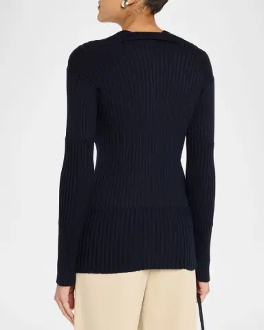 Bottega Veneta Claw Embellished Cashmere-Silk Rib Sweater | Thumbnail 2