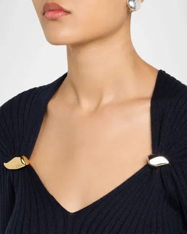 Bottega Veneta Claw Embellished Cashmere-Silk Rib Sweater | Thumbnail 4