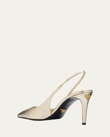 Prada 85mm Vernice Saffiano Leather Slingback Pumps | Thumbnail 4 Prada 85mm Vernice Saffiano Leather Slingback Pumps | Thumbnail 4