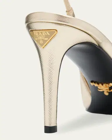 Prada 85mm Vernice Saffiano Leather Slingback Pumps | Thumbnail 5 Prada 85mm Vernice Saffiano Leather Slingback Pumps | Thumbnail 5