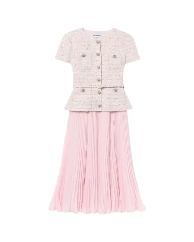 Sequined Bouclé Midi Dress