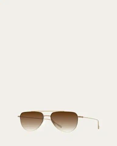 BARTON PERREIRA McNair 55mm Titanium Aviator Sunglasses | Thumbnail 2