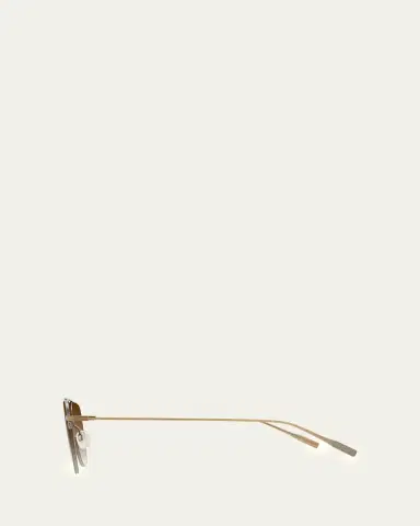 BARTON PERREIRA McNair 55mm Titanium Aviator Sunglasses | Thumbnail 3