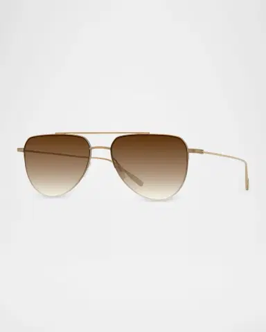 BARTON PERREIRA McNair 55mm Titanium Aviator Sunglasses | Thumbnail 5