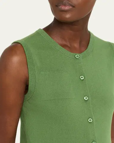 Vince Sleeveless Patch Pocket Cardigan | Thumbnail 5 Vince Sleeveless Patch Pocket Cardigan | Thumbnail 5