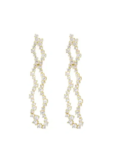 Nickho Rey Bowie Statement Earrings, Gold | Thumbnail 1 Nickho Rey Bowie Statement Earrings, Gold | Thumbnail 1