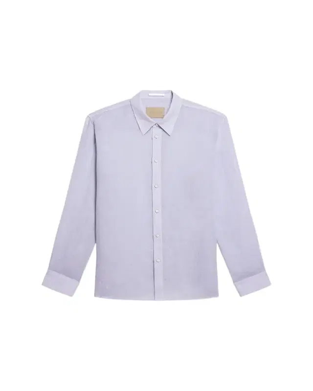Men's Relaxed Fit Linen Button-Down Shirt