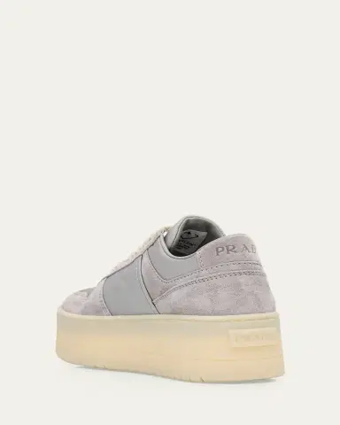 Prada Downtown Bold Re-Nylon and Suede Platform Sneakers | Thumbnail 2 Prada Downtown Bold Re-Nylon and Suede Platform Sneakers | Thumbnail 2