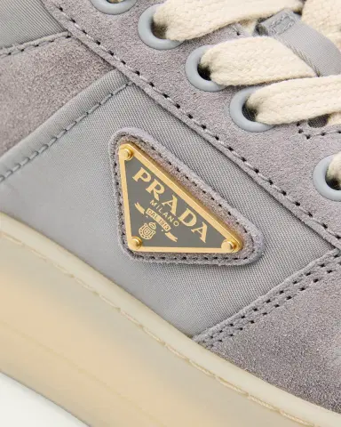 Prada Downtown Bold Re-Nylon and Suede Platform Sneakers | Thumbnail 3 Prada Downtown Bold Re-Nylon and Suede Platform Sneakers | Thumbnail 3