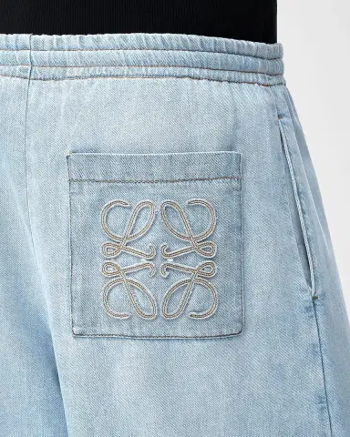 Loewe x Paula's Ibiza Men's Denim Cropped Wide-Leg Drawstring Pants | Thumbnail 4 Loewe x Paula's Ibiza Men's Denim Cropped Wide-Leg Drawstring Pants | Thumbnail 4