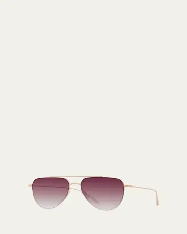 BARTON PERREIRA McNair 55mm Titanium Aviator Sunglasses | Thumbnail 2