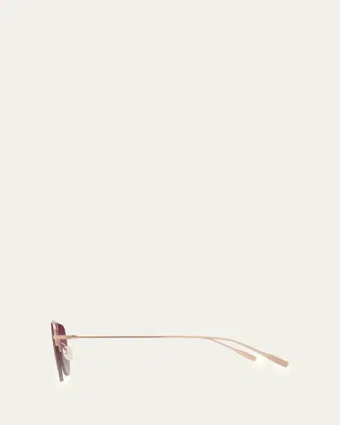 BARTON PERREIRA McNair 55mm Titanium Aviator Sunglasses | Thumbnail 3