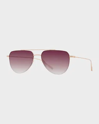 BARTON PERREIRA McNair 55mm Titanium Aviator Sunglasses | Thumbnail 4