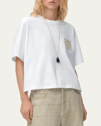 LOEWE x Paula's Ibiza Cotton Boxy Fit Anagram T-Shirt | Thumbnail 4