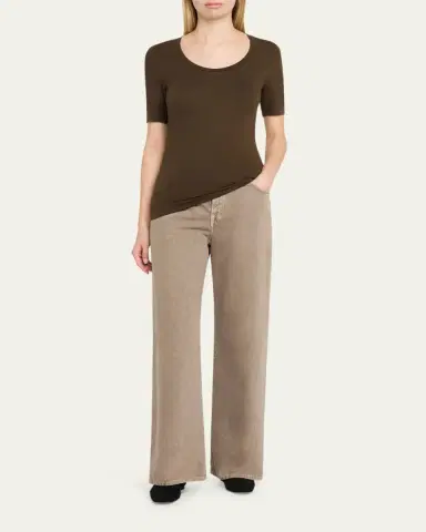 MAJESTIC FILATURES Elbow-Sleeve Scoop-Neck Shirt | Thumbnail 2 MAJESTIC FILATURES Elbow-Sleeve Scoop-Neck Shirt | Thumbnail 2
