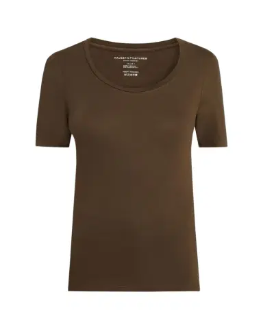 MAJESTIC FILATURES Elbow-Sleeve Scoop-Neck Shirt | Thumbnail 1 MAJESTIC FILATURES Elbow-Sleeve Scoop-Neck Shirt | Thumbnail 1