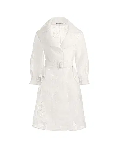 Alice + Olivia Nevada Embroidered Sheer Trench Coat | Thumbnail 1 Alice + Olivia Nevada Embroidered Sheer Trench Coat | Thumbnail 1