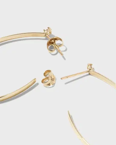 LANA Solo Small Flat Blake Hoop Earrings, 41mm | Thumbnail 4 LANA Solo Small Flat Blake Hoop Earrings, 41mm | Thumbnail 4