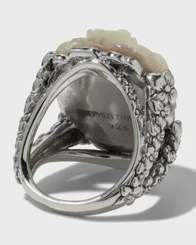 Stephen Dweck Hand-Carved Mother-of-Pearl Double Shank Ring | Thumbnail 3