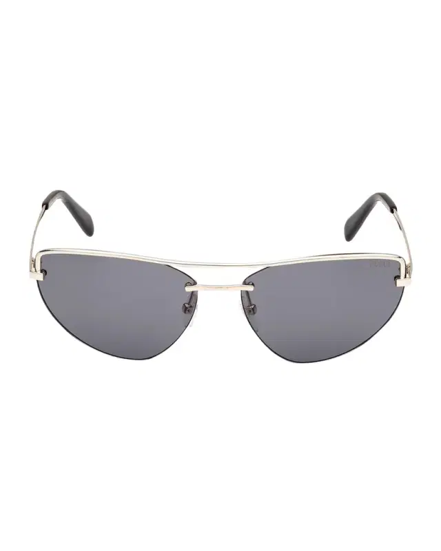 Semi-Rimmed Metal & Acetate Cat-Eye Sunglasses