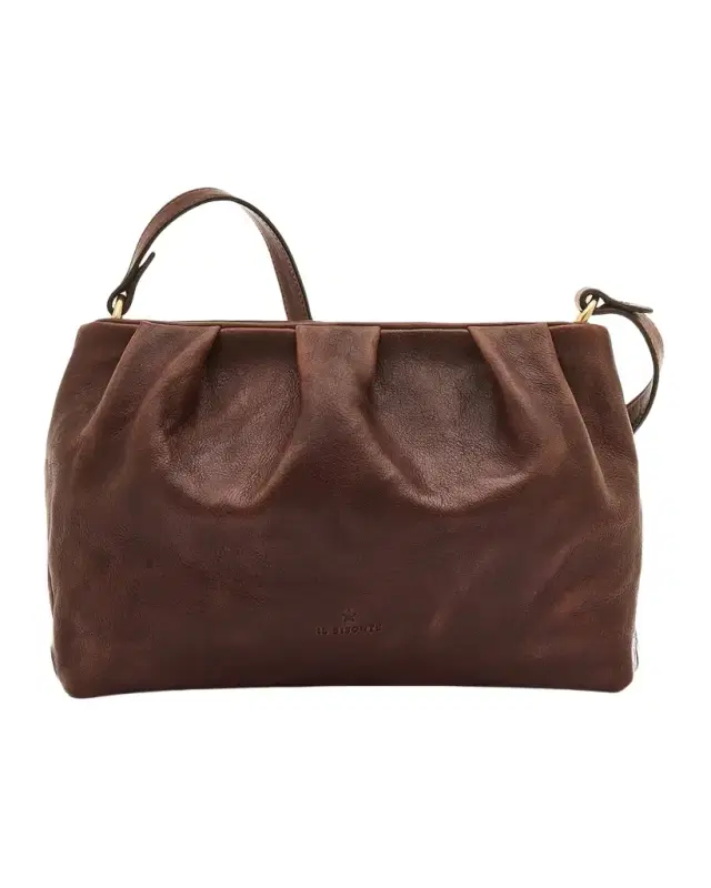 Accademia Pleated Leather Crossbody Bag