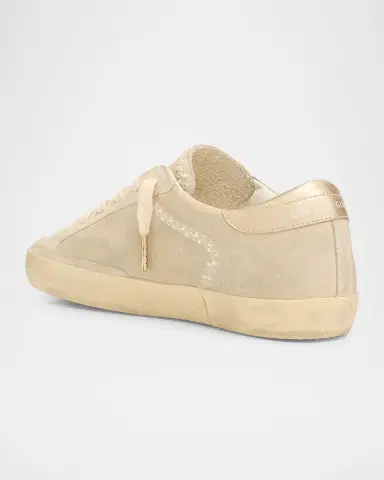 Golden Goose Super-Star Suede Metallic Leather Low-Top Sneakers | Thumbnail 4 Golden Goose Super-Star Suede Metallic Leather Low-Top Sneakers | Thumbnail 4