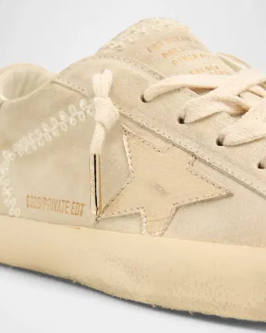 Golden Goose Super-Star Suede Metallic Leather Low-Top Sneakers | Thumbnail 5 Golden Goose Super-Star Suede Metallic Leather Low-Top Sneakers | Thumbnail 5