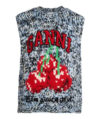 Ganni Sleeveless Hand-Knit Heavy Wool Sweater | Thumbnail 1 Ganni Sleeveless Hand-Knit Heavy Wool Sweater | Thumbnail 1